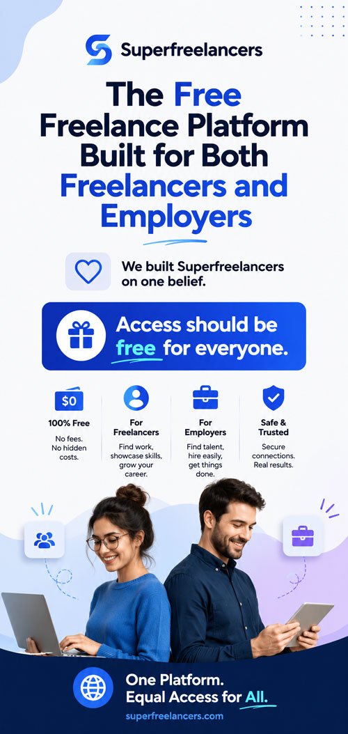 Superfreelancers - the free freelance jobs platform connecting freelancers and employers worldwide